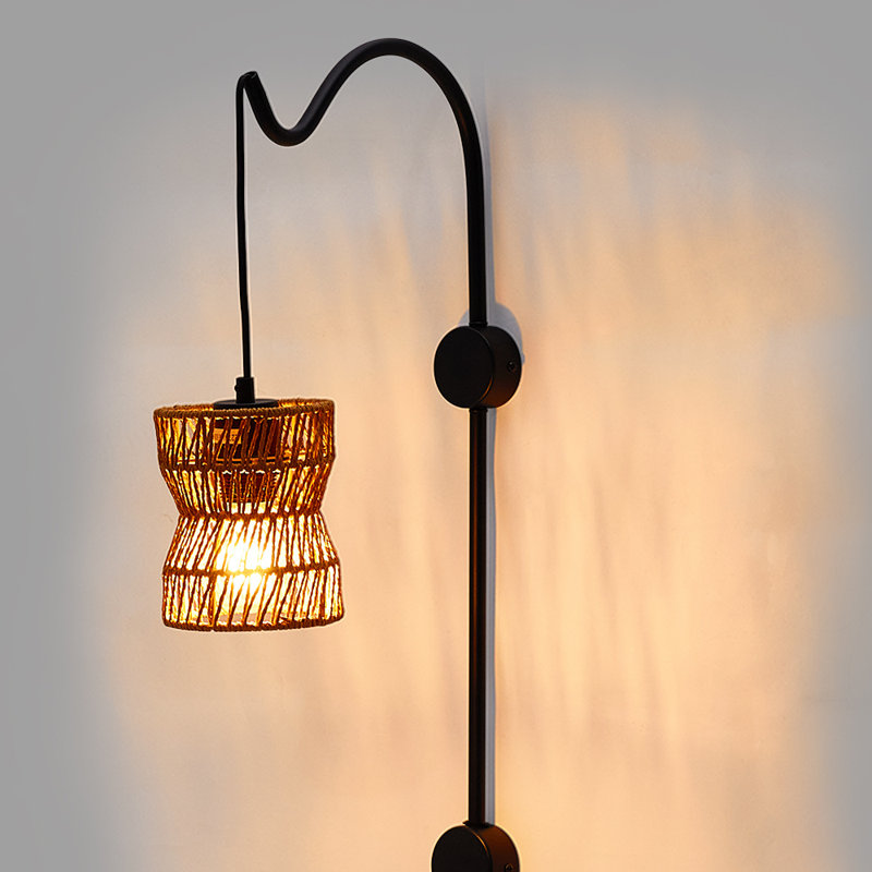 Alyxus Iron Plug-in Recessed Wall Light