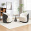 Fauteuil demi-tonneau pivotant en velours Stith-979009564
