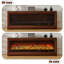Console 62 po avec foyer électrique en bois massif brun et faux flamme réaliste-1488837678-1488837679