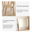 Chaise de salle à manger en bois d'hévéa Nordic