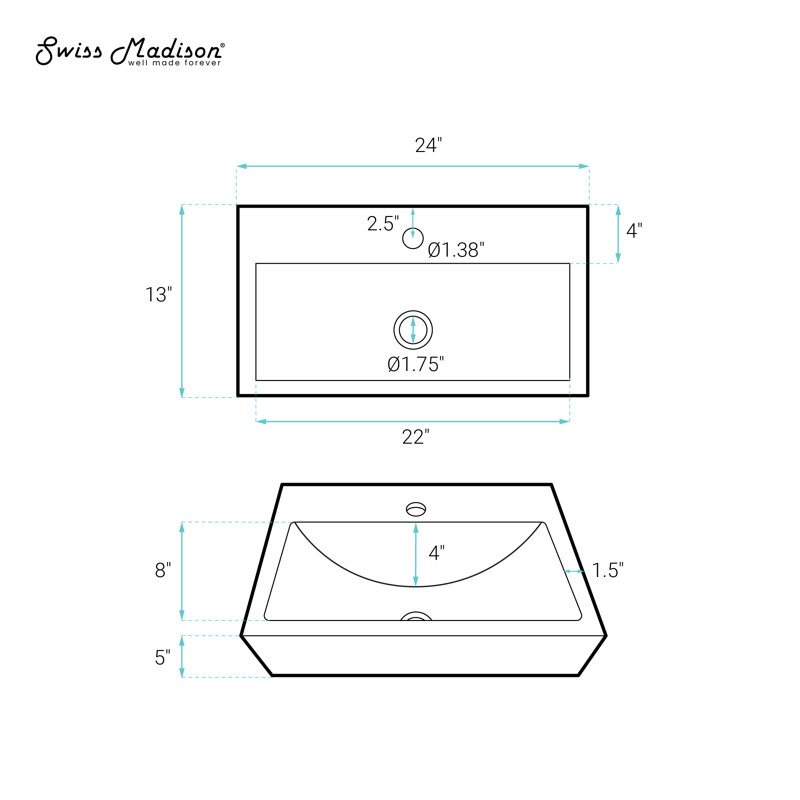 Rennes Vanity 24" Vessel Sink