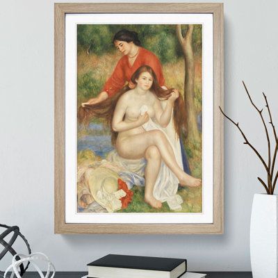 Bather and Maid by Pierre-Auguste Renoir - Picture Frame Painting