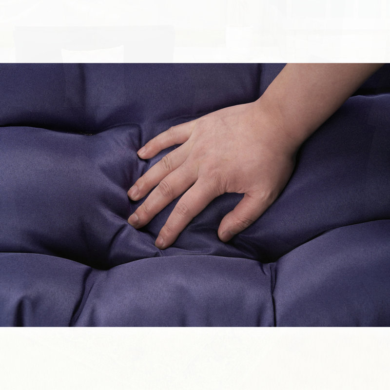 Chaises pour hamac avec support suspendu et coussins résistants aux rayons UV, Bleu foncé/gris