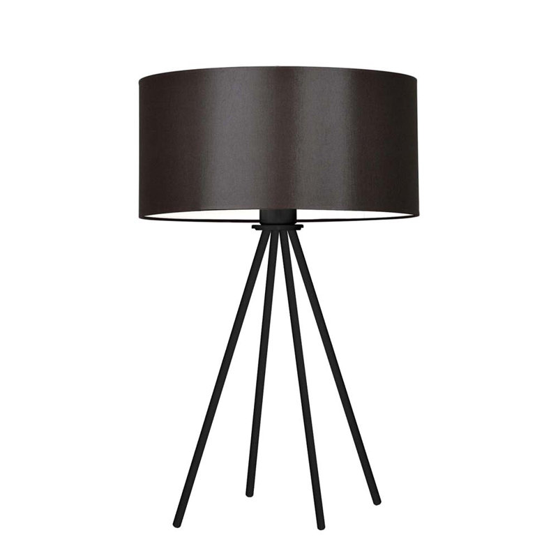 Arneshia Metal Table Lamp, Black, Brown