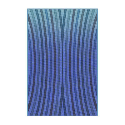 Tapis abstrait bleu
