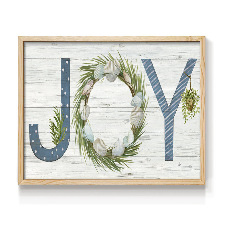 «Coastal Joy» - reproduction encadrée - réarmable, H 22 po x l 28 po, Naturel