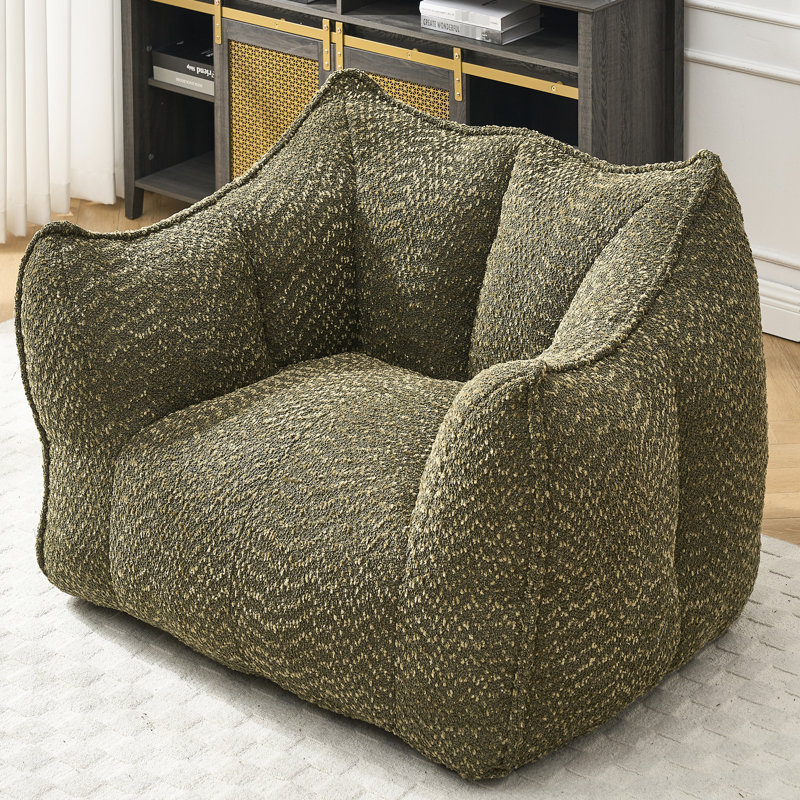 Fauteuil à billes confortable pour adultes en chenille avec mousse résistante pour le salon, la chambre à coucher, les jeux, la lecture et la télévision