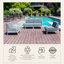 Patioflare Leaf Modular Armless Patio Chair, Grey