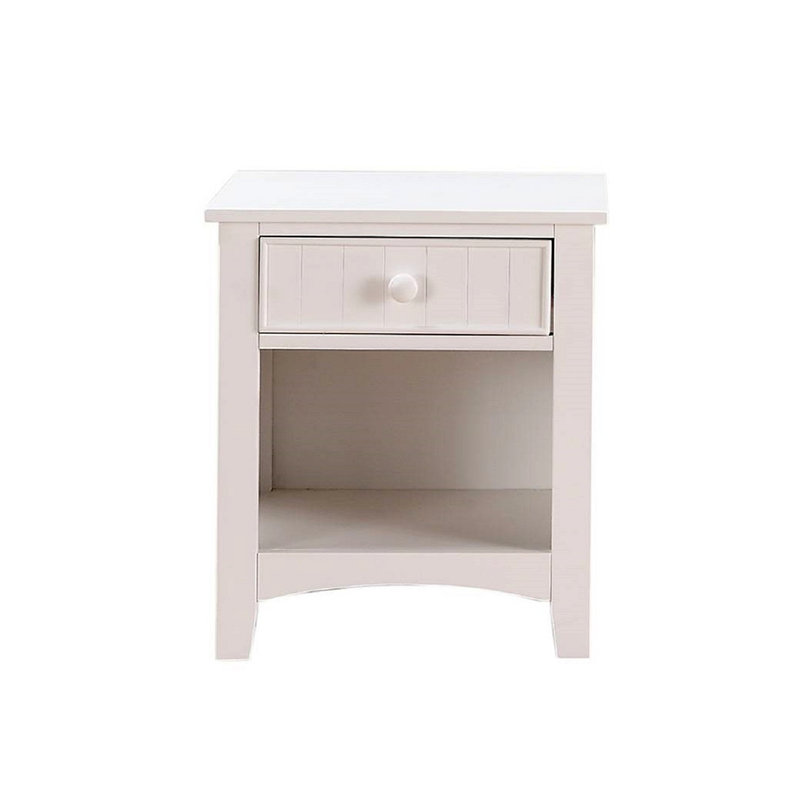Karine Wooden Nightstand With One Drawer