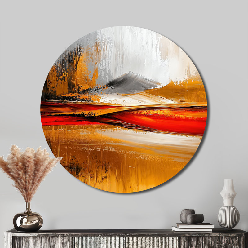 Beachdale - reproduction d'art traditionnelle en métal doré, H 29 po x l 29 po