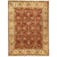 Hand Knotted Wool Oriental Area Rug in Red And Cream