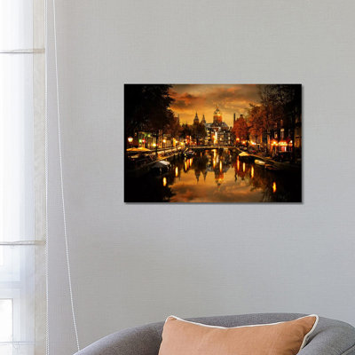 Amsterdam IV 1 Piece Wrapped Canvas Wall Art