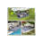 Outsunny Outdoor Patio Rug, Large Camping Carpet With Carrying Bag, 9' X 12' Waterproof Plastic Straw, Reversible, Blue & White Rhombus Border-1340169962-1340169960
