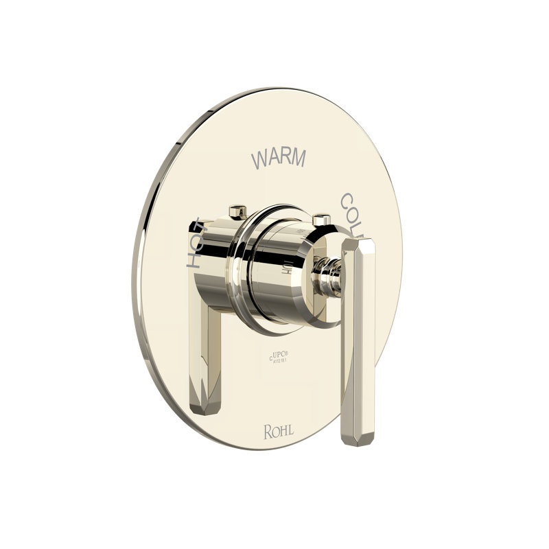Apothecary 3/4" Thermostatic Trim Without Volume Control TAP13W1L, Polished Nickel