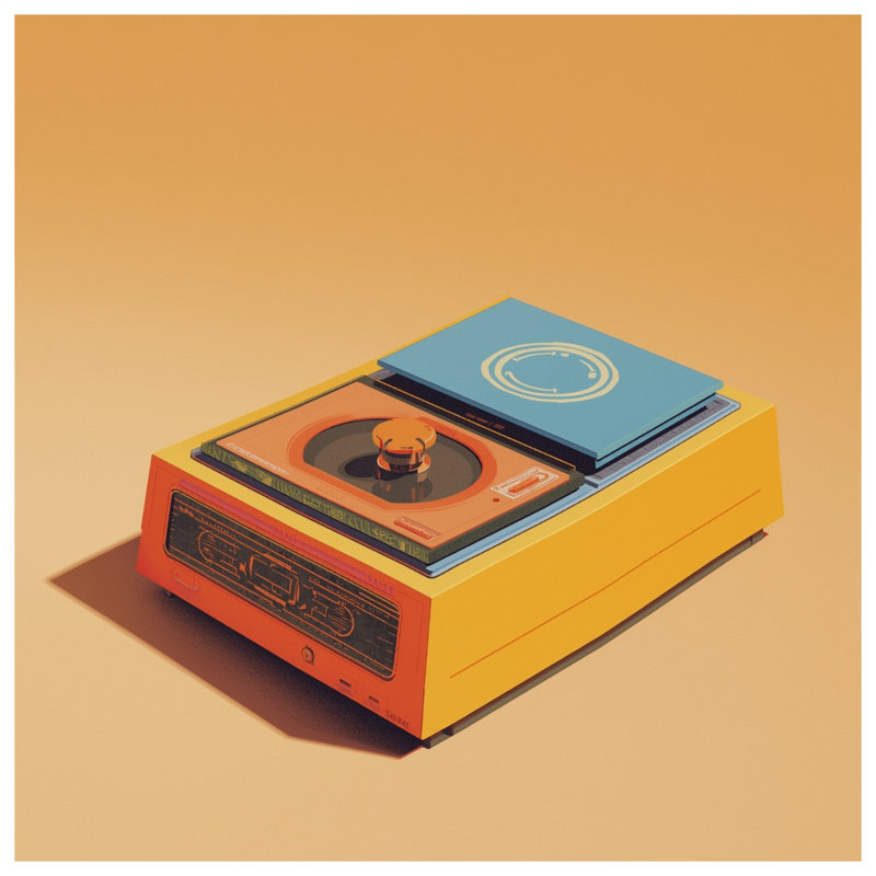 Retro Record Player Double Sided Throw Pillows, 20 x 20 inches