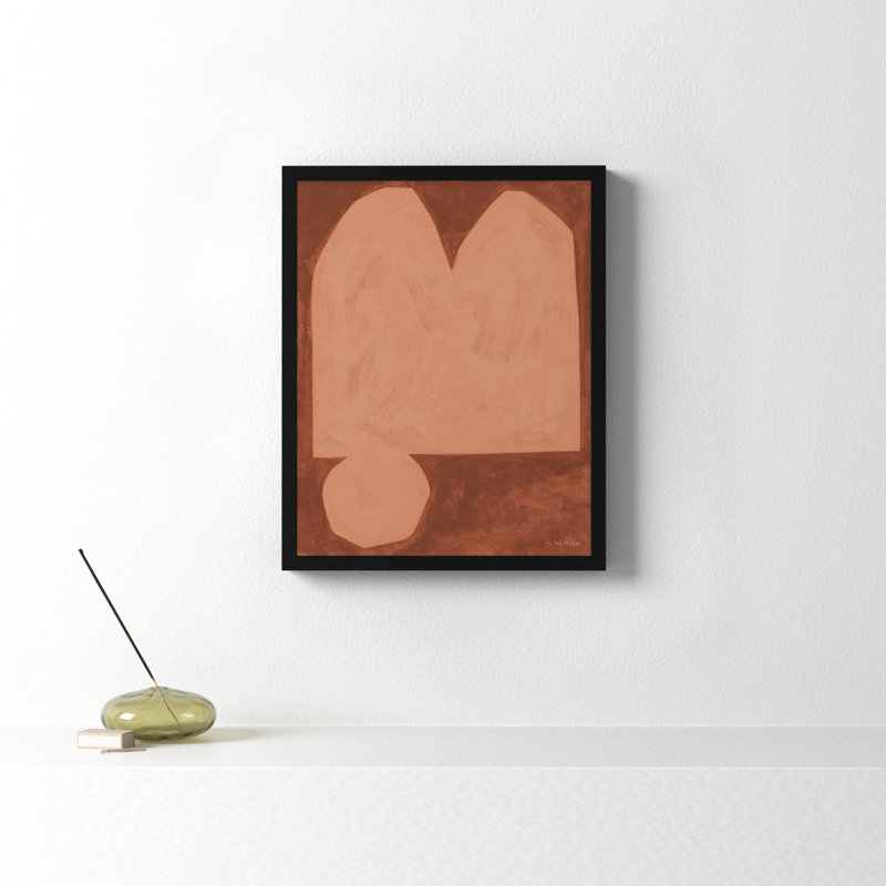 «Module On Terra Cotta 3» par Michael Kempen - Art mural encadré, Noir, H 20 po x l 16 po