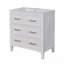 Ensemble de meuble-lavabo avec lavabo en céramique, ensemble de meuble-lavabo simple sur pied, armoire de rangement à cadre en bois massif, 3 tiroirs-940611955