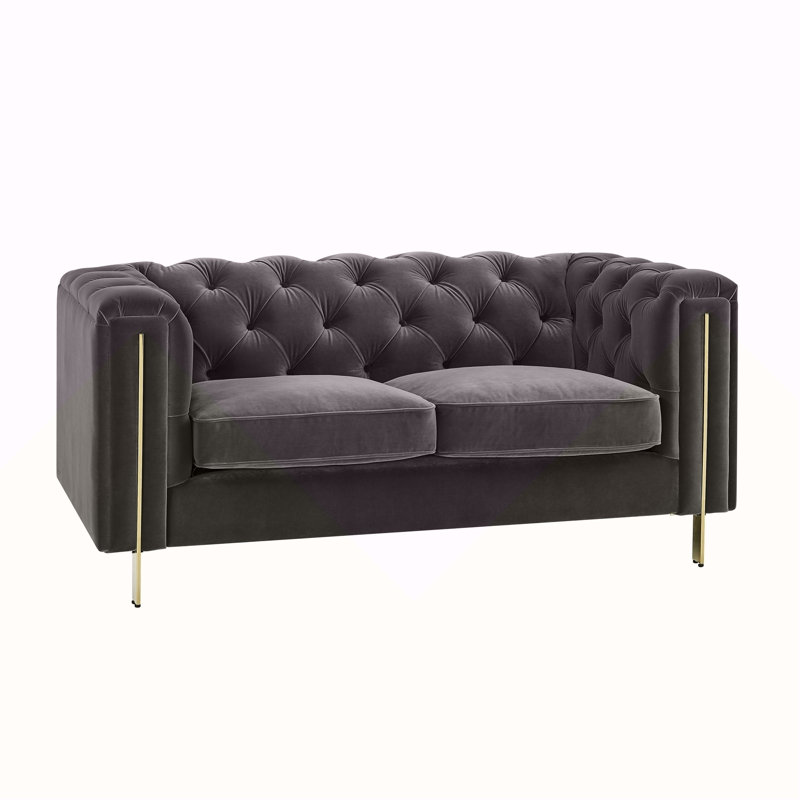 Causeuse Charlene, Gris foncé