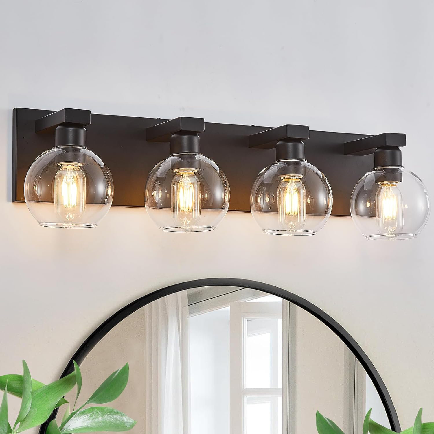 Breakwater Bay 4-Light Dimmable Bathroom Light Fixtures Modern Vanity ...