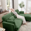 Canapés d'angle à compression, canapé moderne modulaire en chenille verte pour la maison