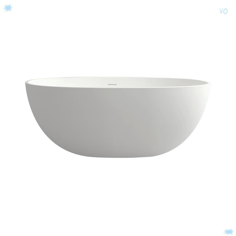 55" Solid Surface Soaking Bathtub