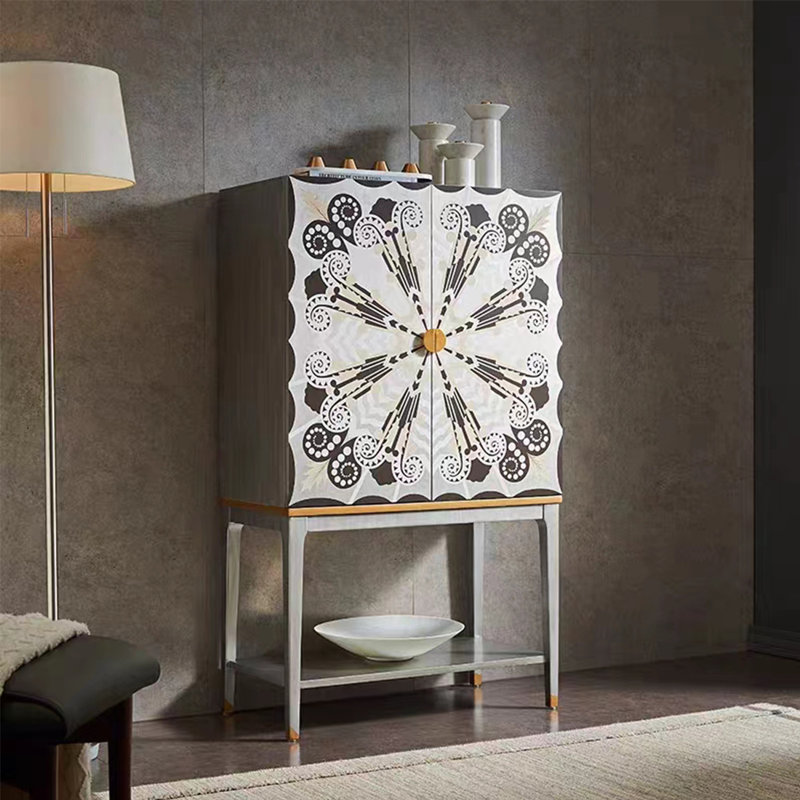 Modern painted wine cabinet sideboard