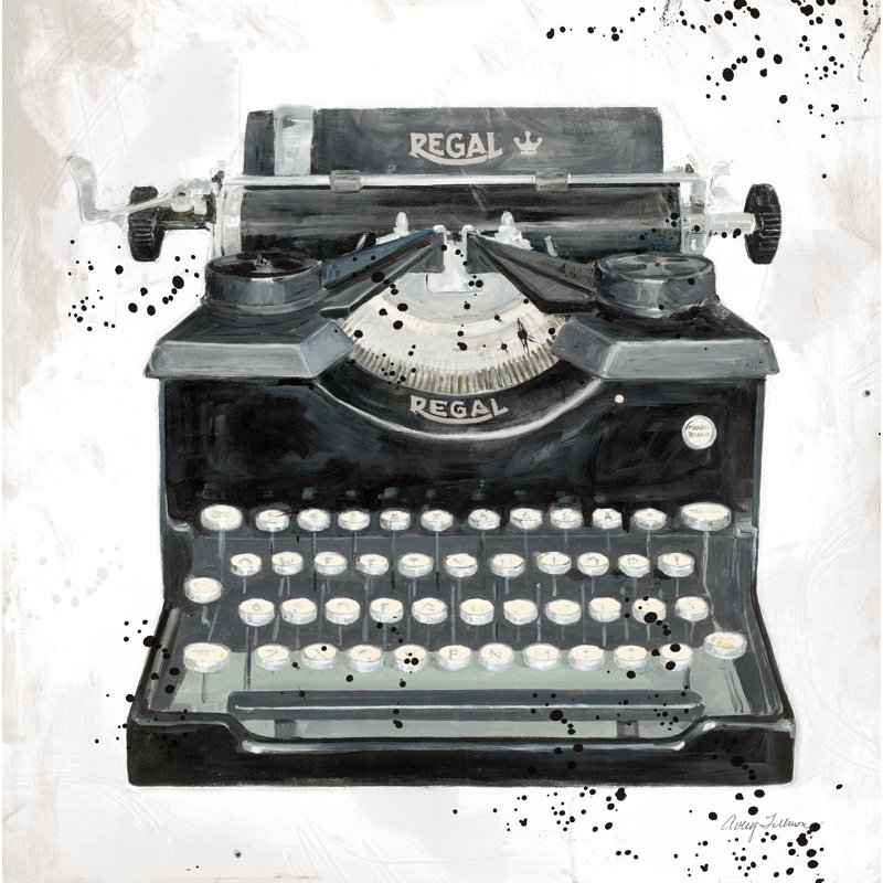Graffiti Typewriter - Wrapped Canvas Print, 91cm H x 91cm W