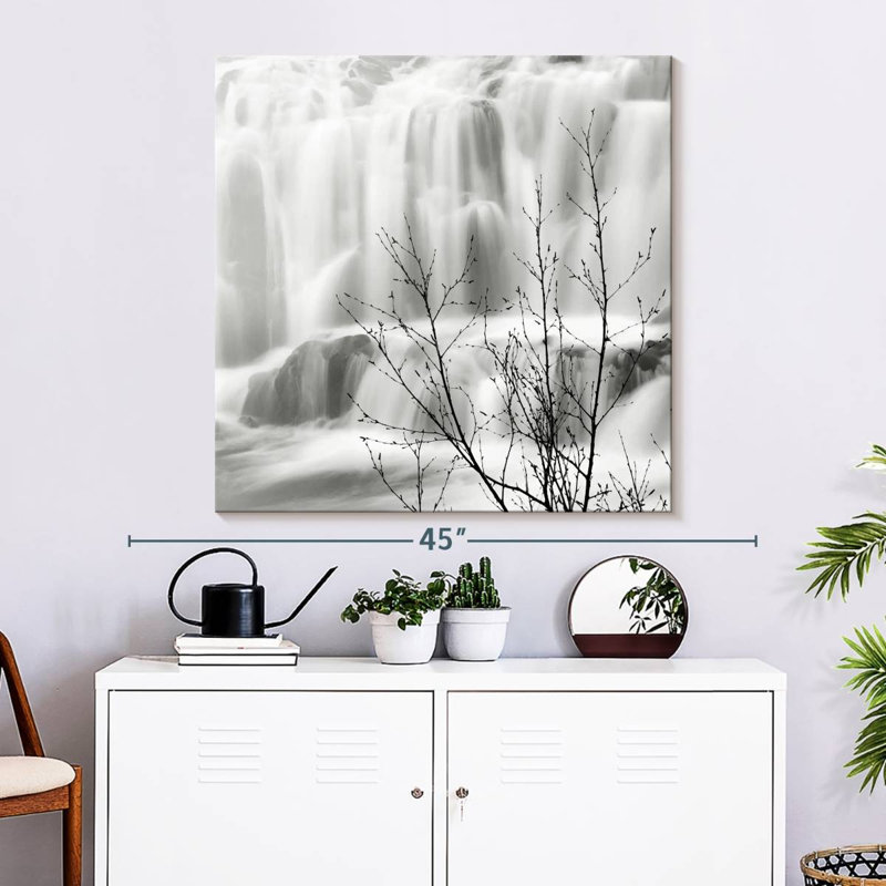 Alvord BW Waterfall, 33" H x 33" W