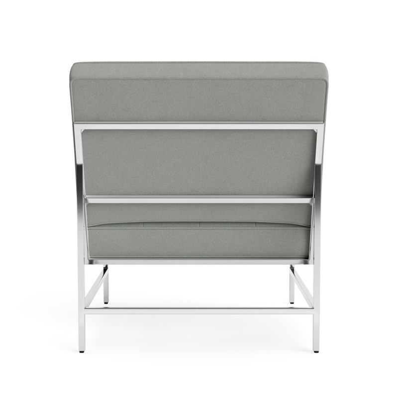 Major Chair, Performance Boucle - Mineral Green, Polished Stainless Steel