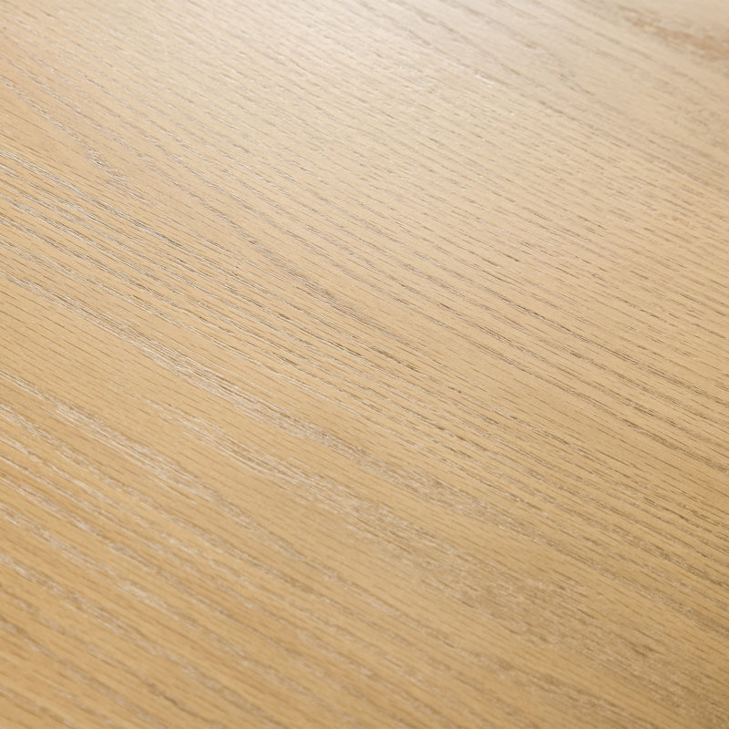 Table de salle à manger 46 po avec 3 pieds en chêne, H 30 po x L 46 po x l 46 po, Bois naturel