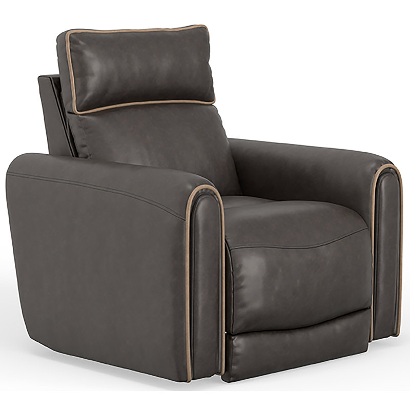 Fauteuil inclinable électrique Nahele, Similicuir brun