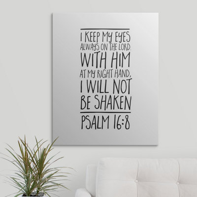 « psalm 16:8-scripture art », art textuel