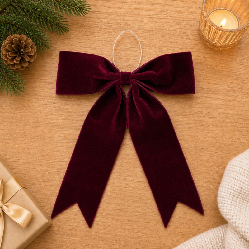  Holiday Bow, Red, 1.5'' H x 16.5'' W x 16'' D