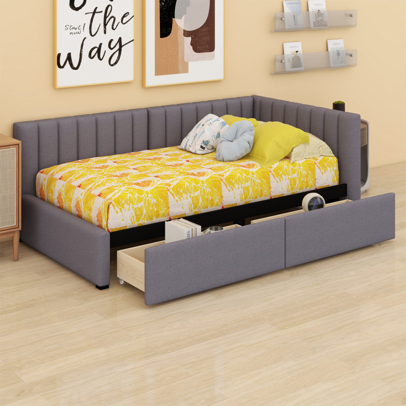 Upholstered Upholstered Bed Storage Bed, Gray