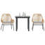 Ensemble repas de patio avec coussins en verre et poly rotin-727446052-727446051-727446054