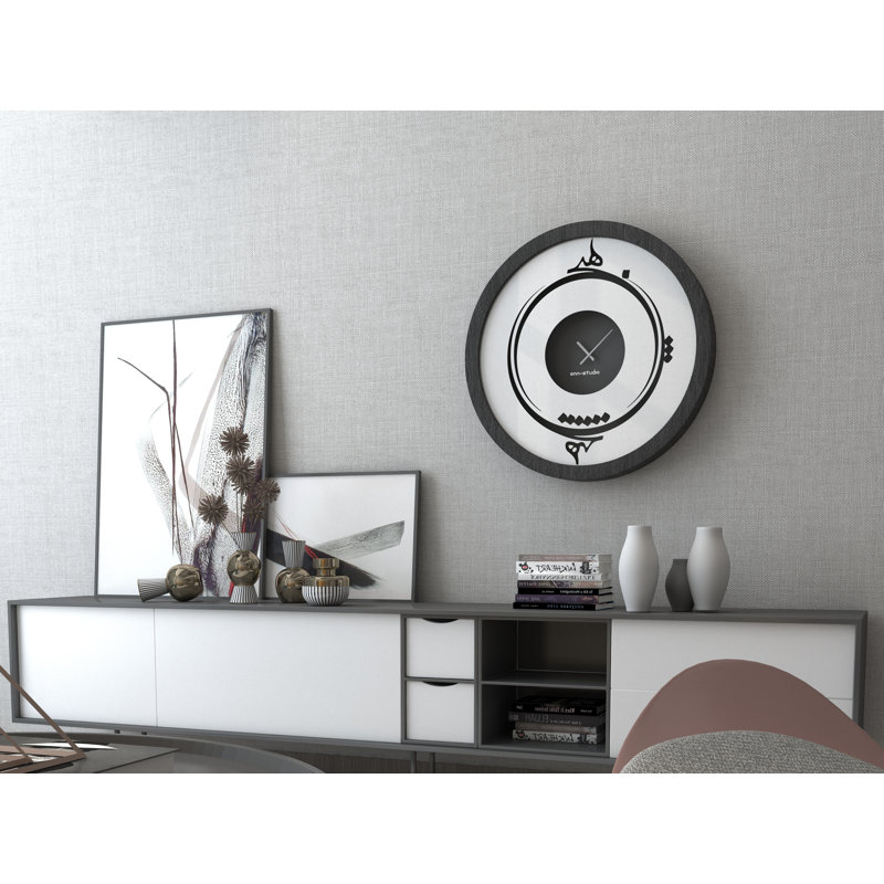 Manufactured Wood Wall Clock, Black