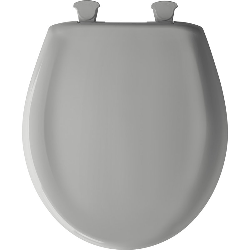 Round Toilet Seat and Lid, Silver