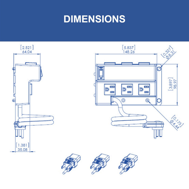 Module de barrettes d'alimentation Legrand On-q, demi-largeur