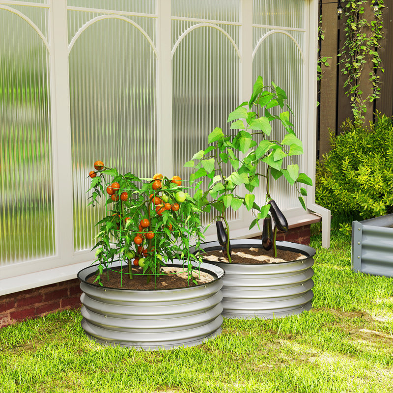 Ruot Raised Garden Bed, Silver