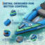 2-Person Inflatable Kayak, Full Drop-Stitch Tandem Canoe with Rigid High-Pressure Floor, 205kg Capacity, Includes Paddles, Pump, Seats & Bag for Sea and Lakes