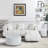 86.61'' W Upholstered Sofa with Ottoman-1481114840