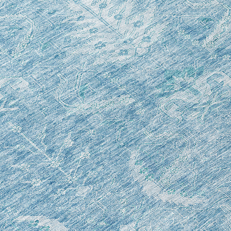 Dahana Blue Washable Indoor-Outdoor Rug - , 8' x 10'