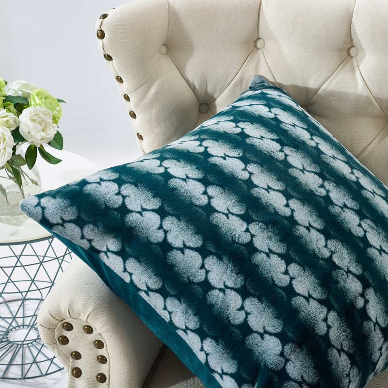 Housse de coussin Ballys, Sarcelle foncée, 20 po x 20 po