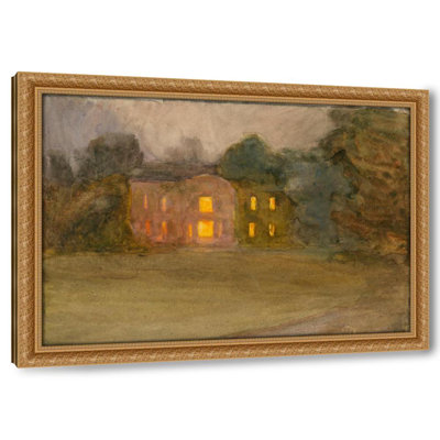 A Great House Lit at Night