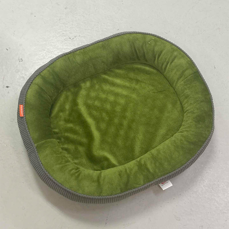 Polyester Pet Bed, Grey/Green, 12.5cm H x 50cm W x 40cm D