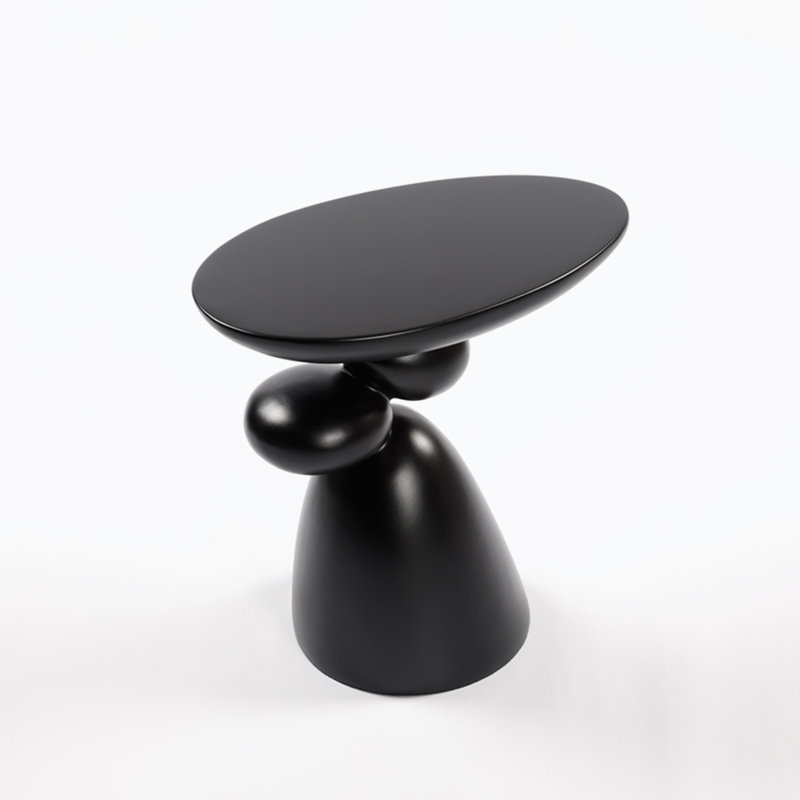 Table basse avec décoration, Noir
