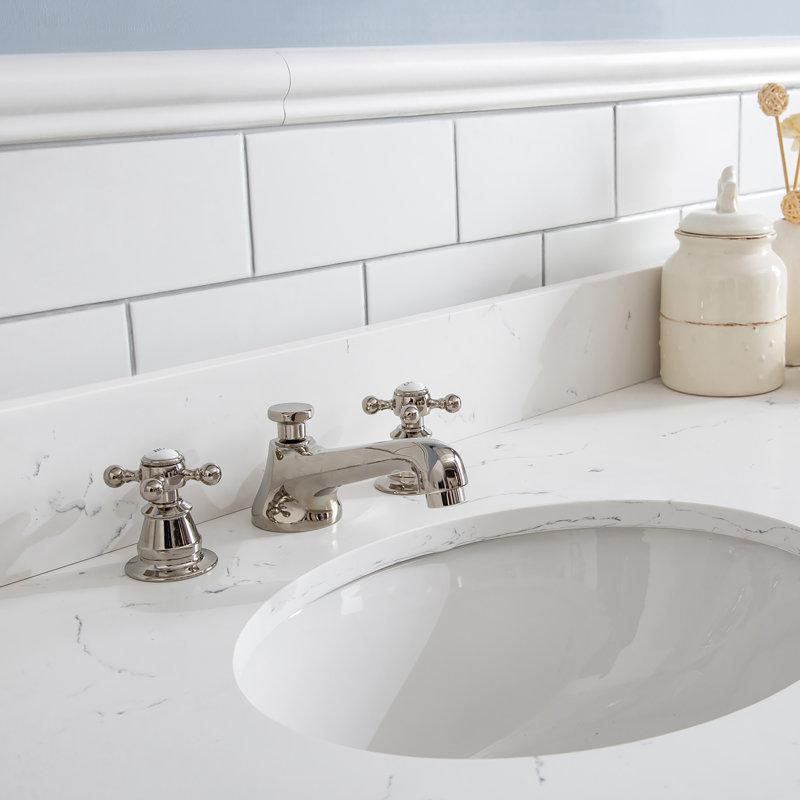 Palace 72'' W Vanity, Pure White, Polished Nickel