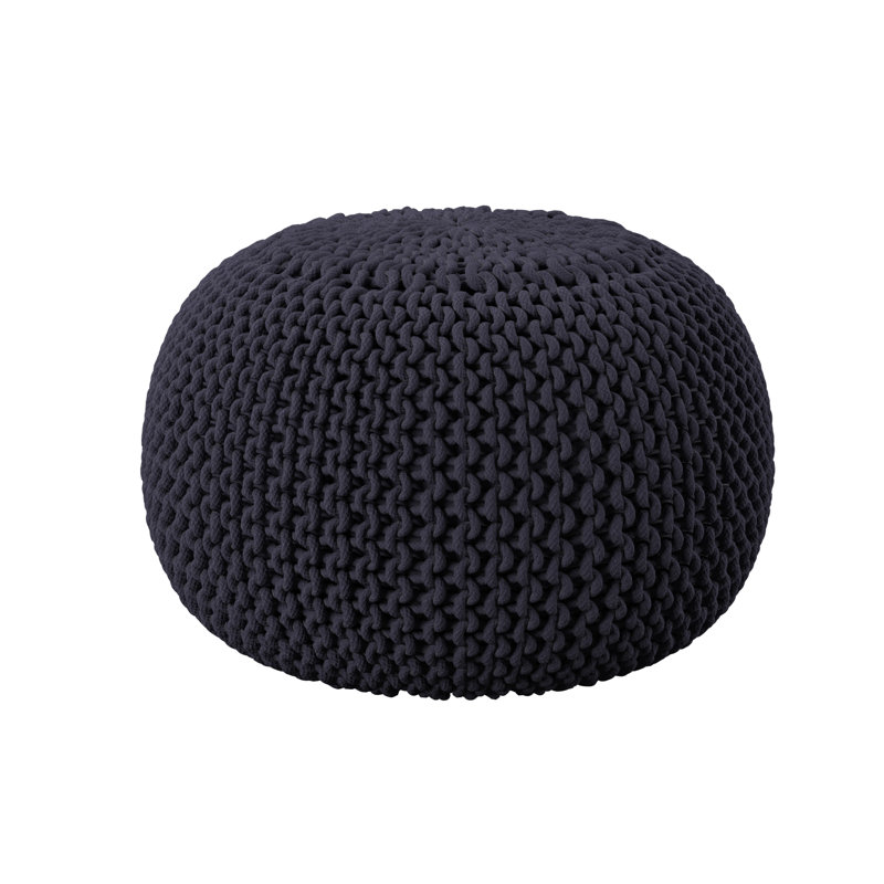 Odriscoll Upholstered Pouf, Slate