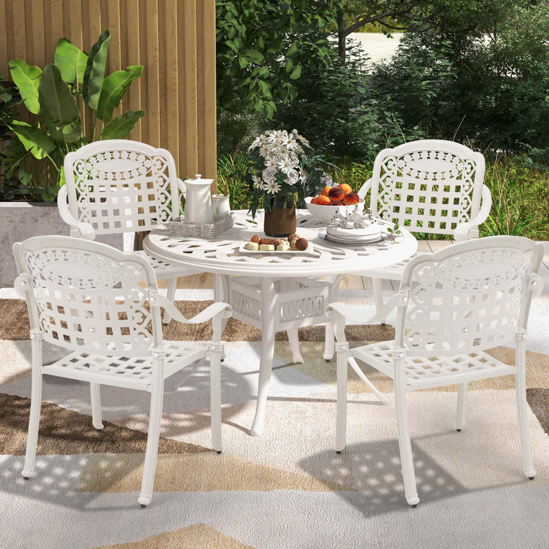 4 chaises Arvinder, Blanc