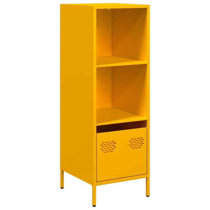 Rumaisah 103.5cm H x 35cm W Bookcase, Mustard Yellow